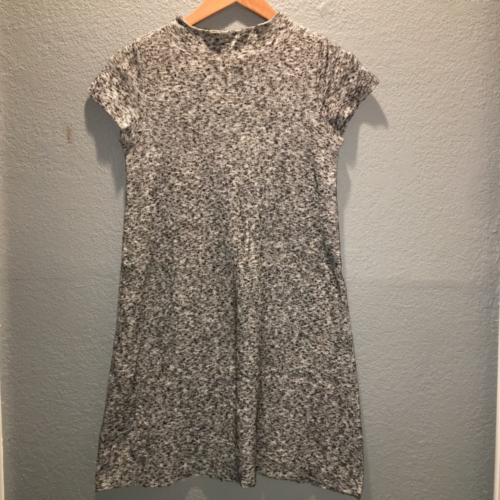 MILLY Wool Marled Knit Crew Dress Mock Neck Size P